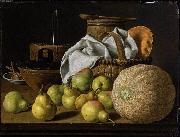 Still Life with Melon and Pears Luis Egidio Melendez